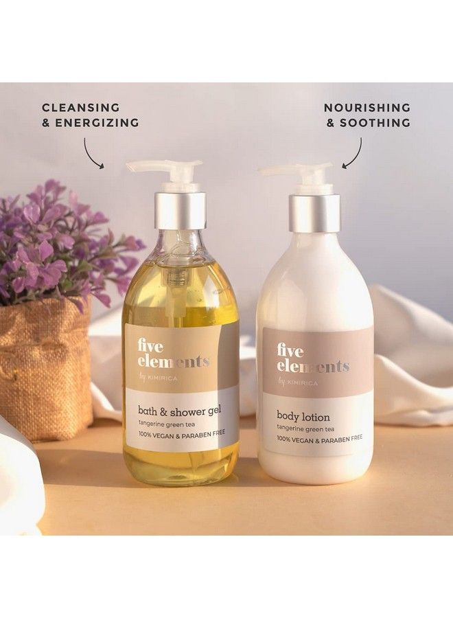Five Elements Shower Gel And Moisturizing Body Lotion Bath Care Duo ; Enrich With Goodness Of Aloe And Glycerine For Men & Women 100% Vegan (300Ml ; 300Ml)