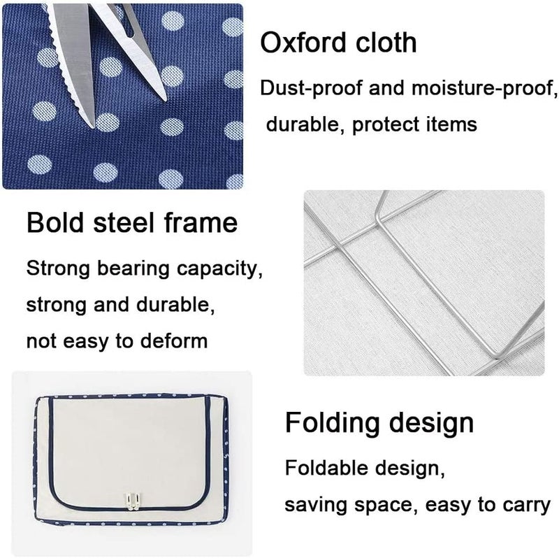 Wosta 66L Polka Dots Design Clothes Storage Bag Organizer with Reinforced Handle Thick Fabric for Comforters Blankets Bedding Foldable with Sturdy ZipperClear Window - Image 5