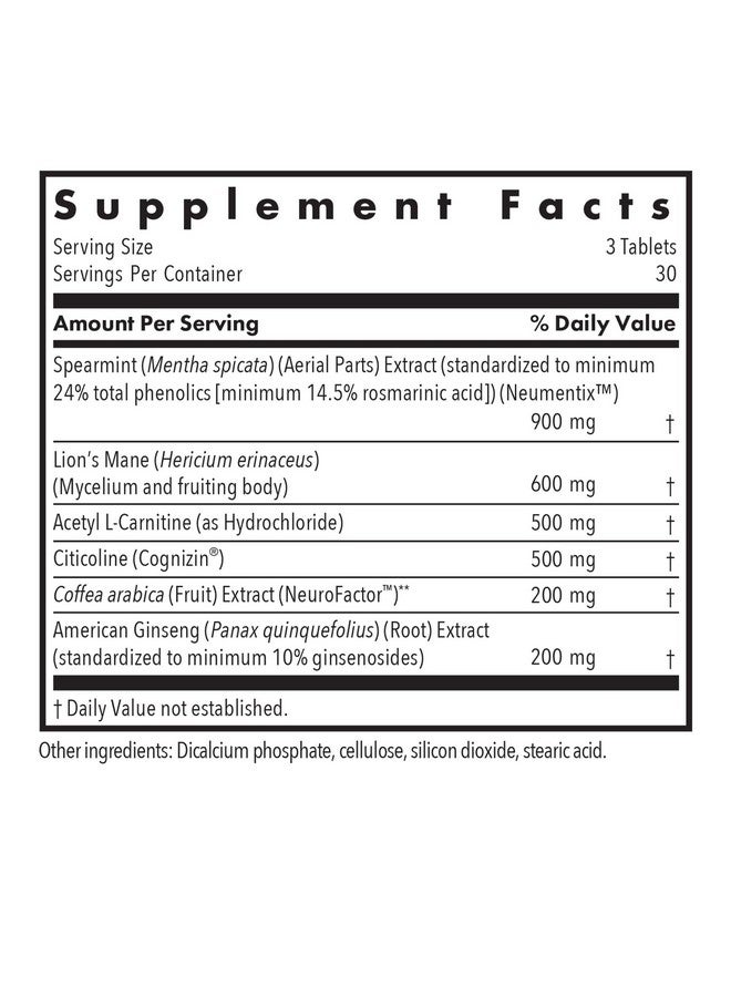 اليرجي ريسيرتش جروب مجموعة أبحاث الحساسية - مكمل NeuroPlus المتقدم - دعم الذاكرة والتركيز، لصحة وظائف المخ، فطر عرف الأسد، كبسولات نباتية - 90 كبسولة - Image 3