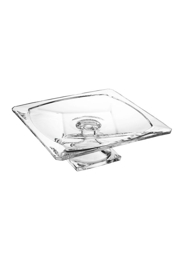 جلاس وير صحن تقديم مع قاعدة من الزجاح الصافي و النقي متعدد الاستخدام للفواكه و الحلويات و الشوكولاته - Image 2