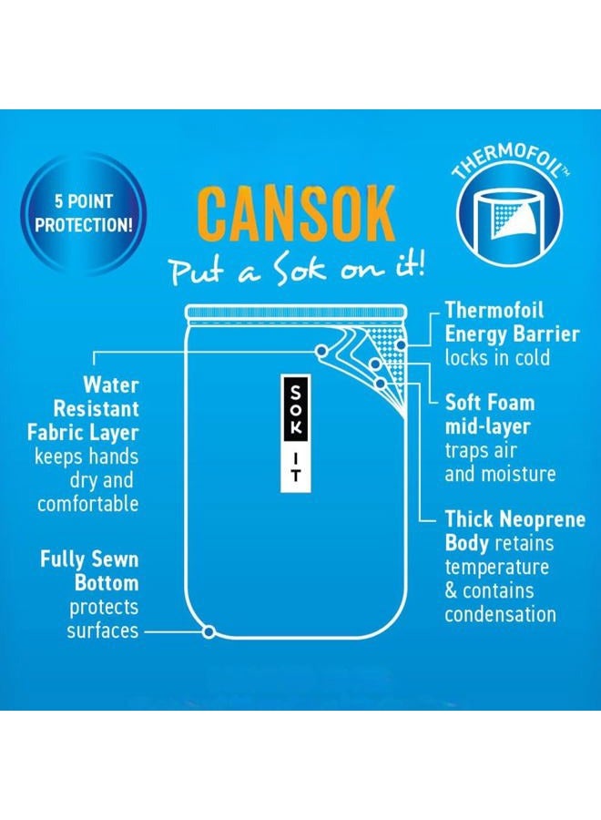Sok It CanSok Sleeve for Beer & Soda Insulated Neoprene Cover (Pickle Me Pink, 12oz Slim Can Sleeve) - Image 2