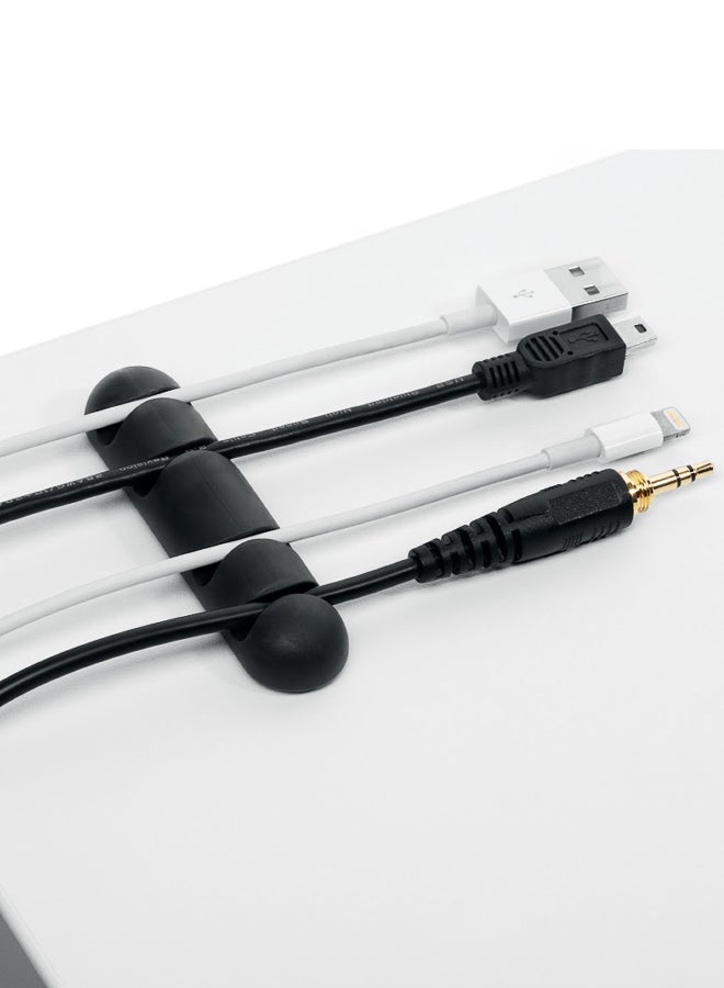 ديورابل مقاطع كابلات لاصقة لحمل 4 كابلات USB — مشابك لاصقة لتنظيم الكابلات على المكتب والحائط، تثبيت آمن على الأسطح الناعمة، مرنة ومصنوعة في ألمانيا — ديوريبل - Image 3