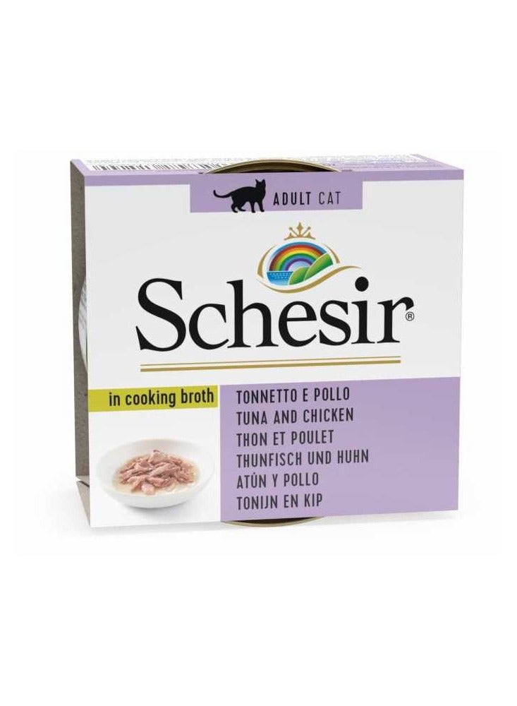 Schesir Cat Can Broth Wet Food - Image 1