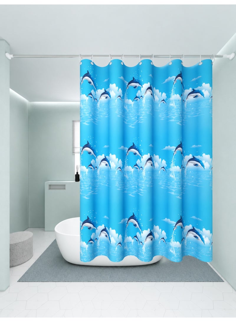 Bathroom Shower Curtain Waterproof Plastic Shower Curtain Premium PEVA Non-Toxic with Rust Proof Grommets Bathroom Accessories 180x200