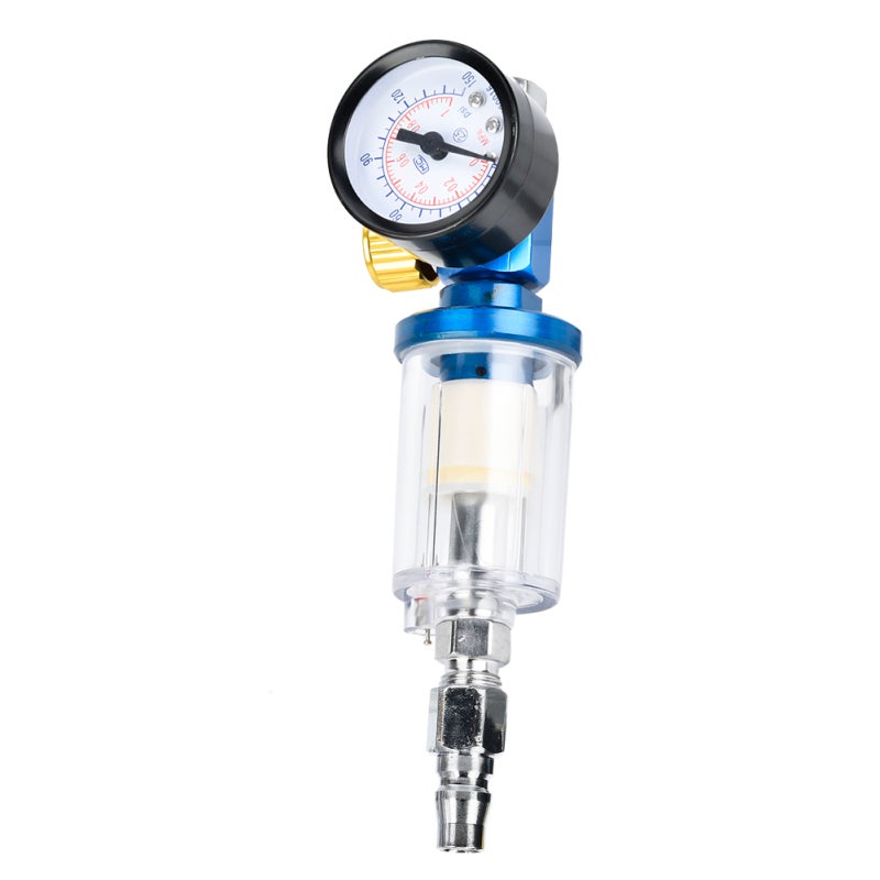 Air Pressure Regulator: 0-140 PSI Compact 1/4 Thread - Contaminant & Water Filter for Automotive Refinish, Industrial Work, Woodworking - Image 5