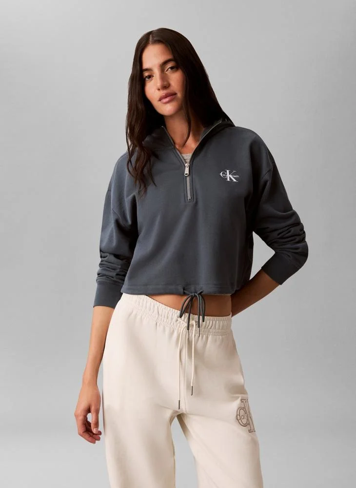 Monologo Terry Cropped Hoodie