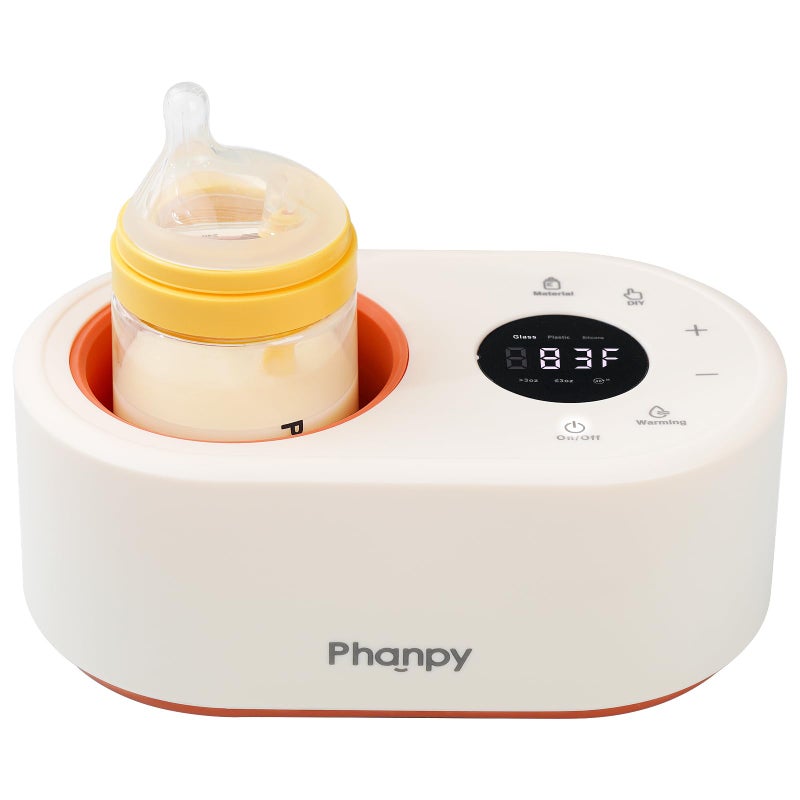 Phanpy WaterFree Bottle Warmer 12in1 Multifuntion Fast Baby Bottle Warmer for Breastmilk Bottle Warmer for Travel Milk Warmer for Baby with Adjustable Temp Memory Function