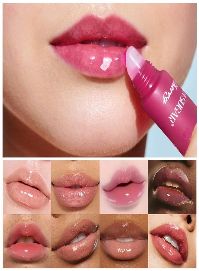 SAM SUGAR Lip Balm with Keychain Hydrating Tinted Lip Gloss, Moisturizing Lip Butter Balm with Natural Shine, Non-Sticky Lip Care for Dry Lips (Berry) - Image 4