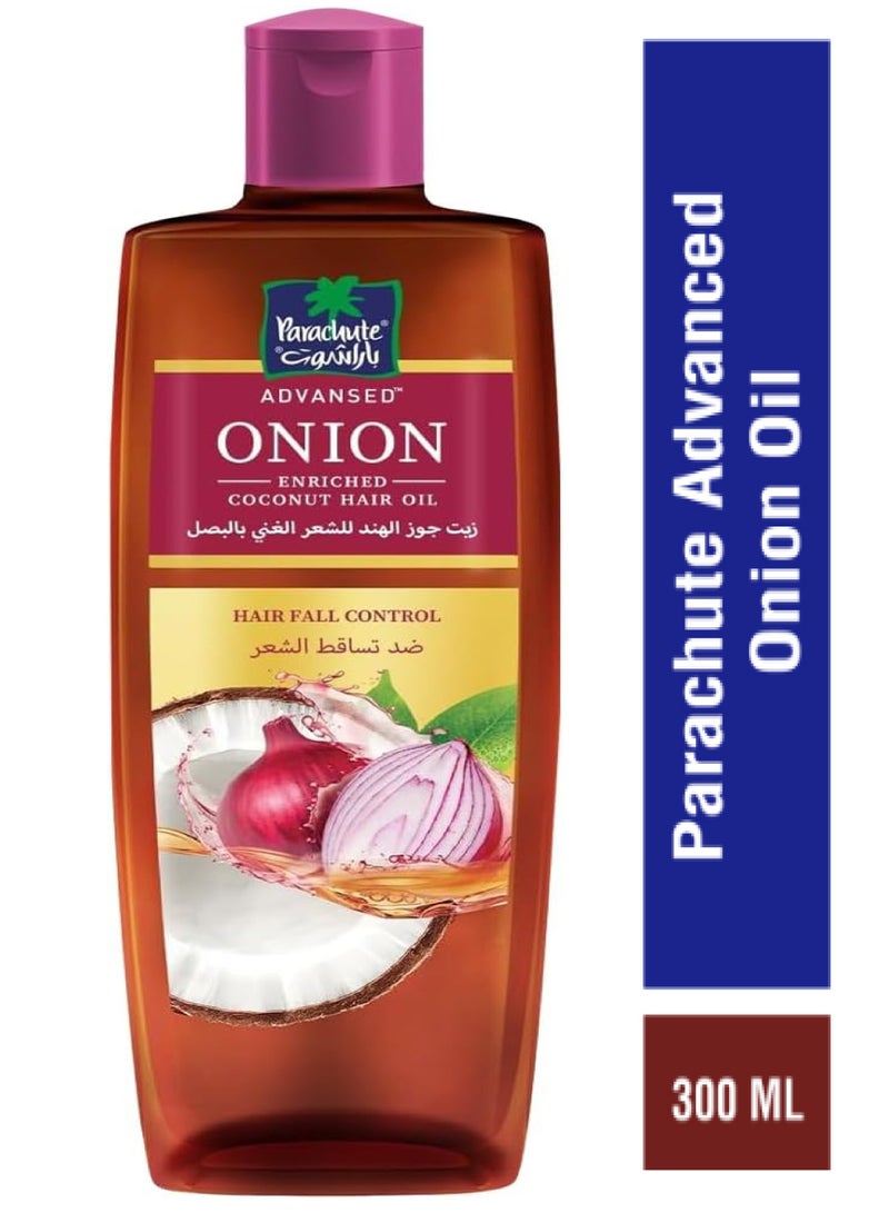 باراشوت زيت جوز الهند لنمو الشعر الغني بالبصل يتحكم في تساقط الشعر 300 مل - Image 1
