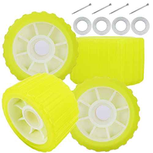 LIAULIADLL 3 Inch Width x 5 Inch OD Ribbed Wobble Roller Kit/Poly Ribbed Wobble Roller - Image 1