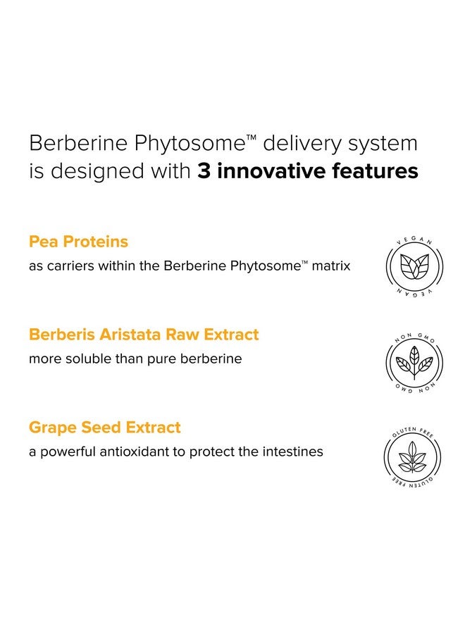 Natural BioScience Berberine Phytosome with Berbevis, 550mg Enhanced Absorption Supplement for Metabolic Support & Heart Health, Highly Bioavailable Berberine Complex, Gluten-Free, Non-GMO, 60 Vegetarian Capsules - Image 3