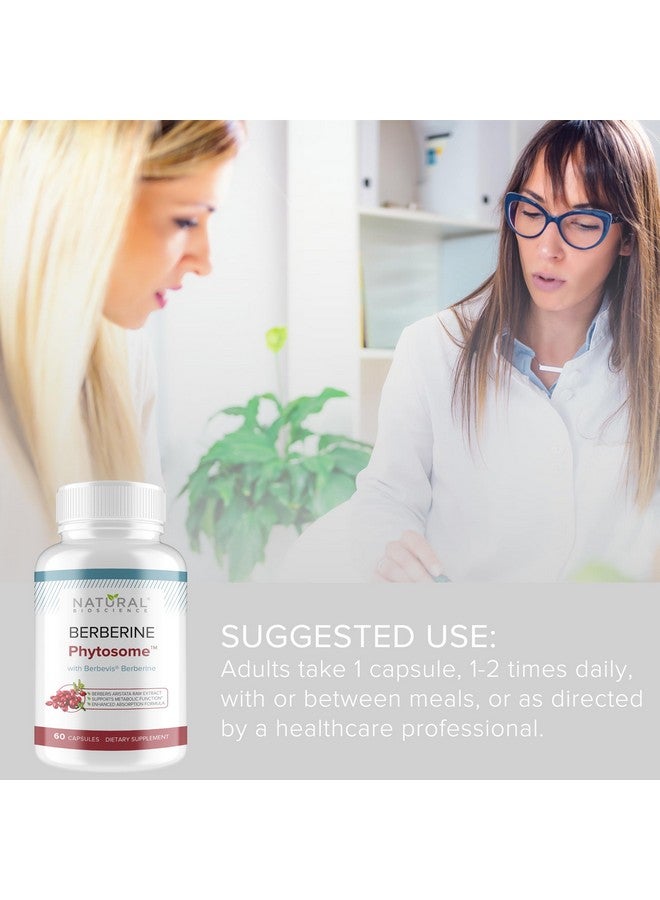 Natural BioScience Berberine Phytosome with Berbevis, 550mg Enhanced Absorption Supplement for Metabolic Support & Heart Health, Highly Bioavailable Berberine Complex, Gluten-Free, Non-GMO, 60 Vegetarian Capsules - Image 4