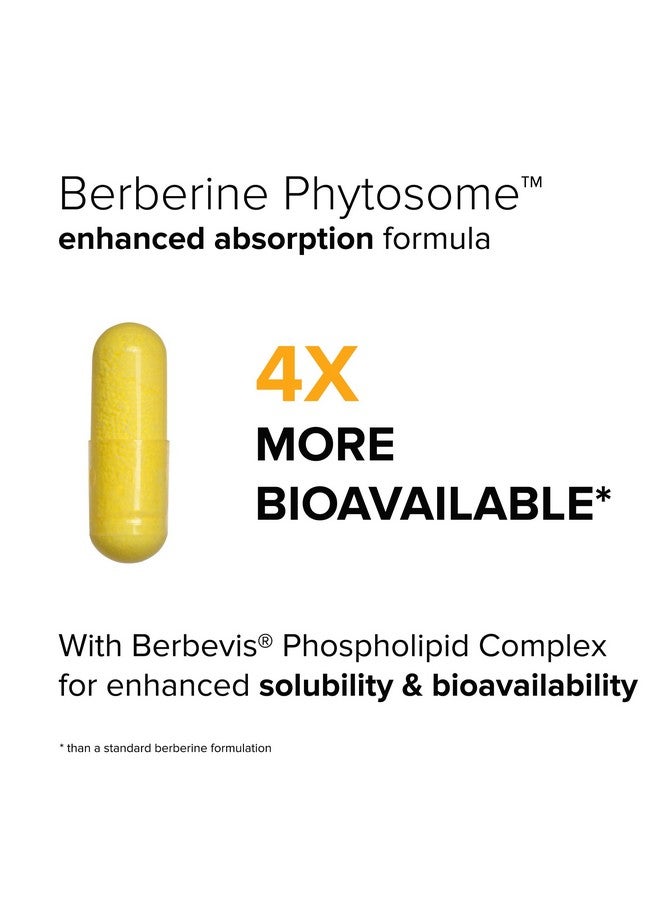 Natural BioScience Berberine Phytosome with Berbevis, 550mg Enhanced Absorption Supplement for Metabolic Support & Heart Health, Highly Bioavailable Berberine Complex, Gluten-Free, Non-GMO, 60 Vegetarian Capsules - Image 2