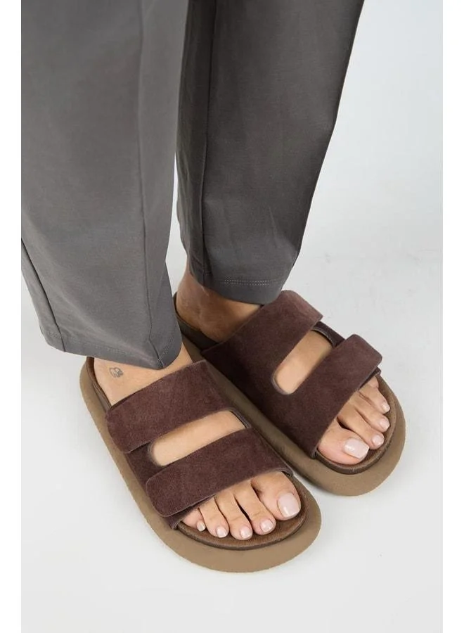 Manijero  Lillo Women's Genuine Leather Double strap Light Coffee Slippers. for Women | Best Price UAE