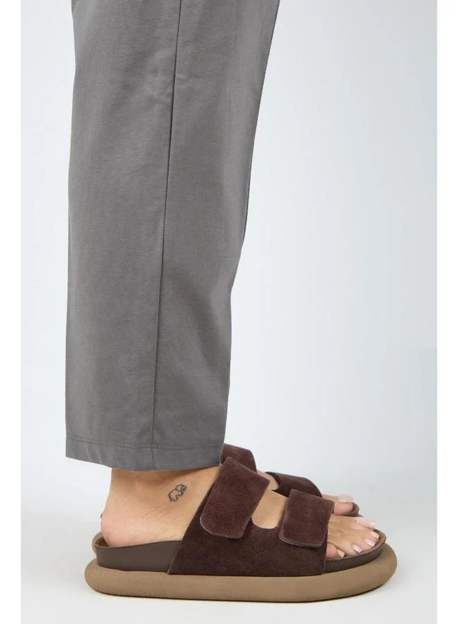 Manijero  Lillo Women's Genuine Leather Double strap Light Coffee Slippers. for Women | Best Price UAE