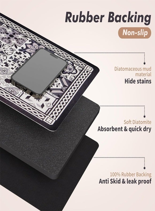 حصيرة أرضية المطبخ ، 2 مساءً سجادة المطبخ غير المنقولة ، حصيرة المطبخ ، سجادة المطبخ ، امتصاص الماء وغير انزلاق ، تجفيف سريع ومضاد للهدوء ، حصيرة أرضية مطبخ ، سجادة أرضية سهلة ، غرفة غسيل ، مغسلة ، مغسلة - Image 2