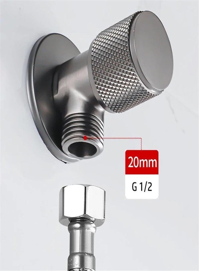 GSAINTLY® Brass Angle Valve for Bathroom & Kitchen | Heavy Duty Brass Angle Cock with Flange | Stop Valve/Stop Cock, Rust-Proof, Wall Mounted (Grey) - Image 3