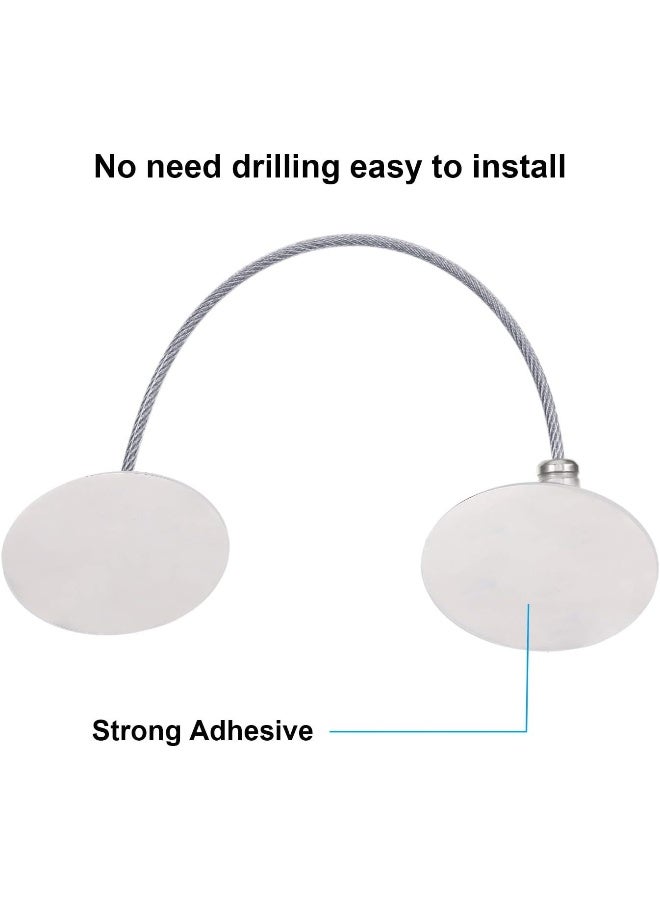 Hotop 4 Pack Cabinet Locks with Keys Mini Fridge Refrigerator Locks for Kids Toddlers Self Adhesive Child and Baby Proofing Safety for Deep Freezer Drawers Doors Latch(White) - Image 4