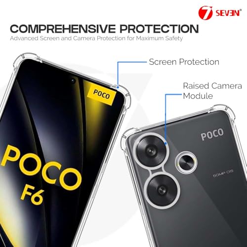 7-Seven 7SEVEN® Back Cover for Poco F6 5G Transparent Mobile Back Case Shock Proof Design Camera Edges Protection Crystal Clear Phone Case Silicon Soft TPU and Flexible Bumper Phone Cover - Image 3