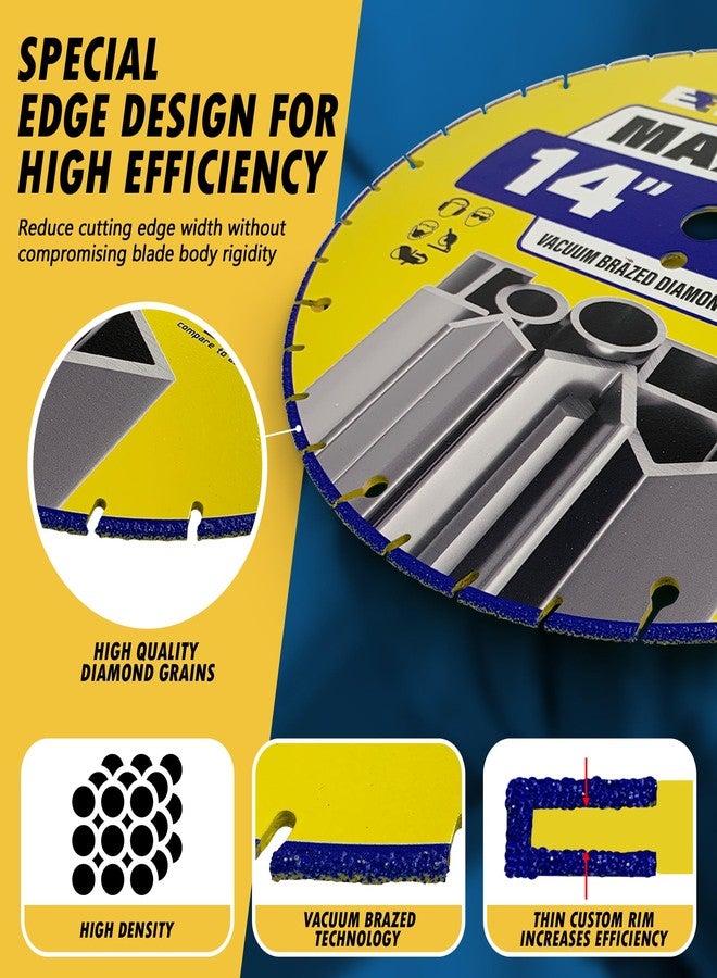 EDiamondTools شفرات منشار ماسية ملحومة بالتفريغ من إي دايموند تولز، مقاس 4.5 بوصة، للمعادن، بقطر محور يتراوح بين 7/8 و 5/8 بوصة - Image 5