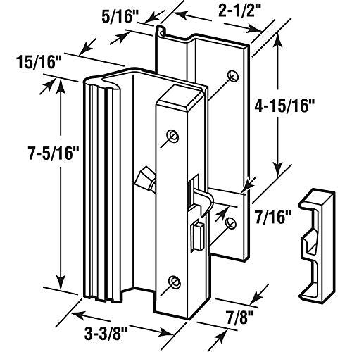 Prime-Line PrimeLine MP1004 Patio Door Handle Set Low ProfileLow Base Aluminum Construction Single Pack - Image 3