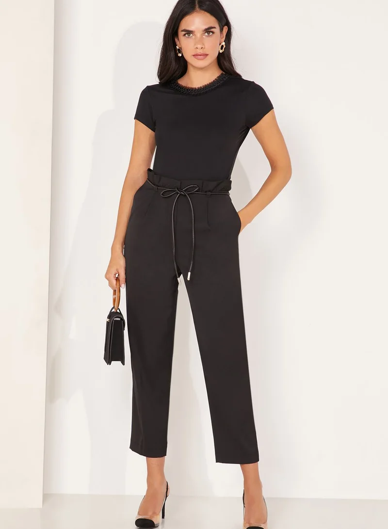 Ted Baker Eviia Paperbag Belted Tapered Pants