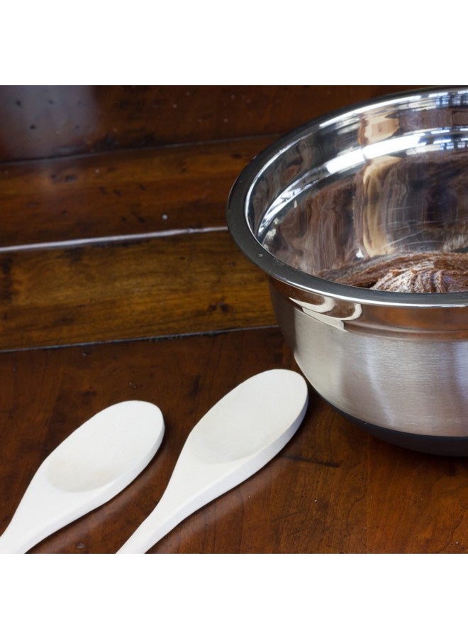 Chef Craft Select Maple Solid Spoon Set, 10, 12, 14 inch 3 Piece Set, Natural - Image 4