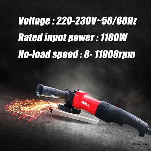IBELL TOOLS iBELL IBL AG10-06 Heavy Duty Angle Grinder | 1100W Motor | Variable Speed | 100mm Disc | Up to 11,000 RPM | Versatile Cutting and Grinding Tool | M10 Grinding Spindle Thread | 6 Months Warranty - Image 5
