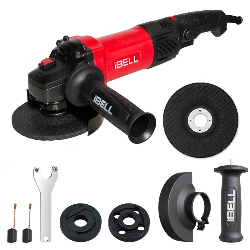IBELL TOOLS iBELL IBL AG10-06 Heavy Duty Angle Grinder | 1100W Motor | Variable Speed | 100mm Disc | Up to 11,000 RPM | Versatile Cutting and Grinding Tool | M10 Grinding Spindle Thread | 6 Months Warranty - Image 3