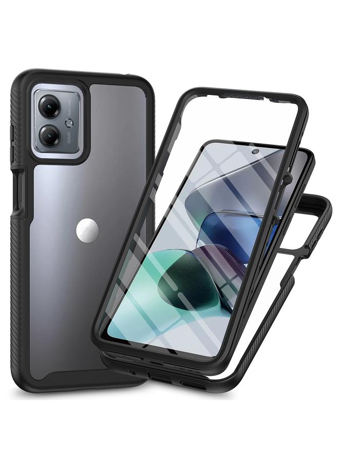 S-TOP Case For Motorola Moto G54 Starry Sky Solid Color Series PC + TPU Phone Case with PET Film - Image 1