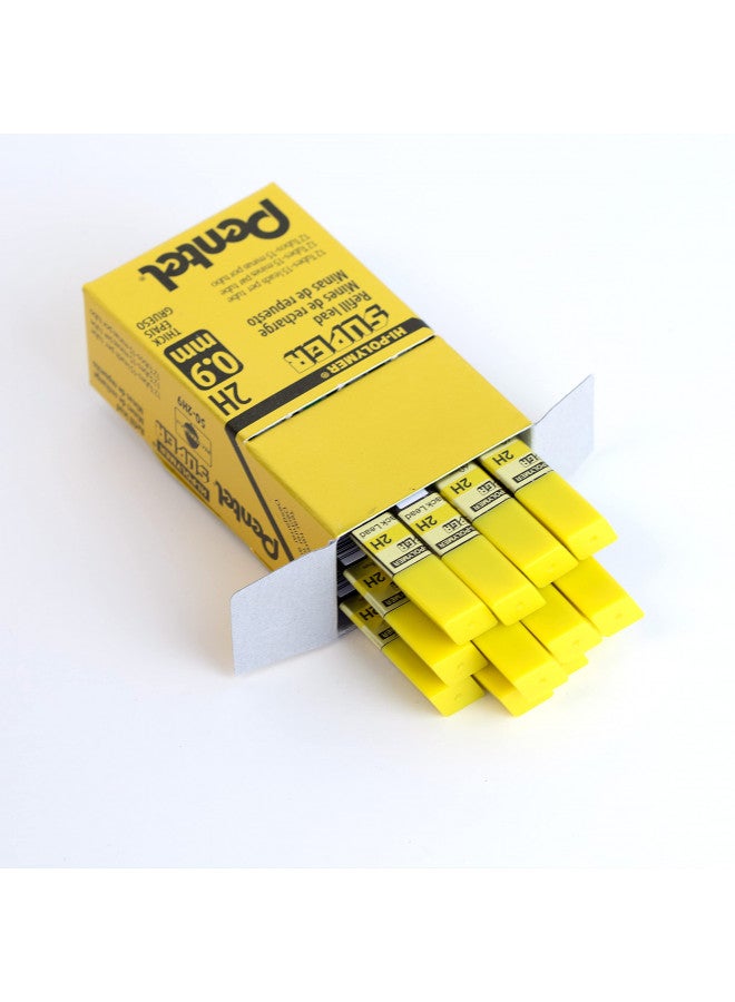 Pentel قلم رصاص بنتل سوبر هاي بوليمر، سمك 0.9 مم، 2H، 180 قطعة من الرصاص (50-9-2H) - Image 3