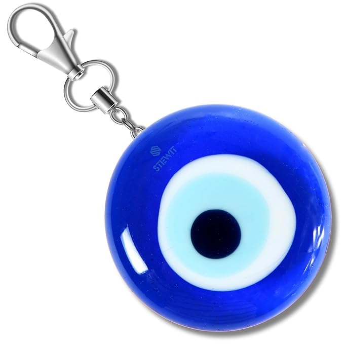 Stewit® Evil Eye Charm - Bag, Purse, Key, Buggy, Stroller, Protection, Nazar Boncuk, Dog Tag, Gold Pendant, Zipper Pull (Pack Of 3) - Image 2