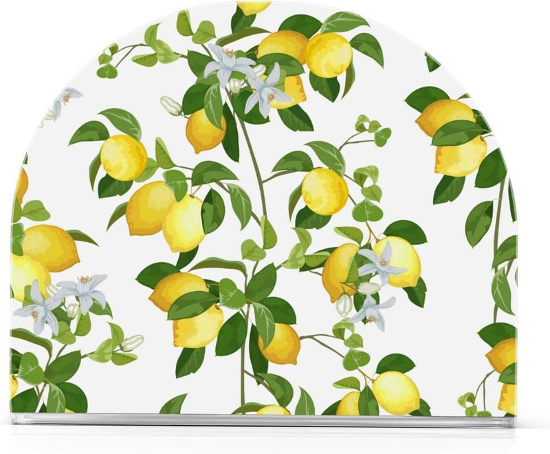 xigua Lemon Acrylic Napkin Holder Clear Plastic Cocktail Napkin Holder for Kitchen Restaurant Tables - Image 1