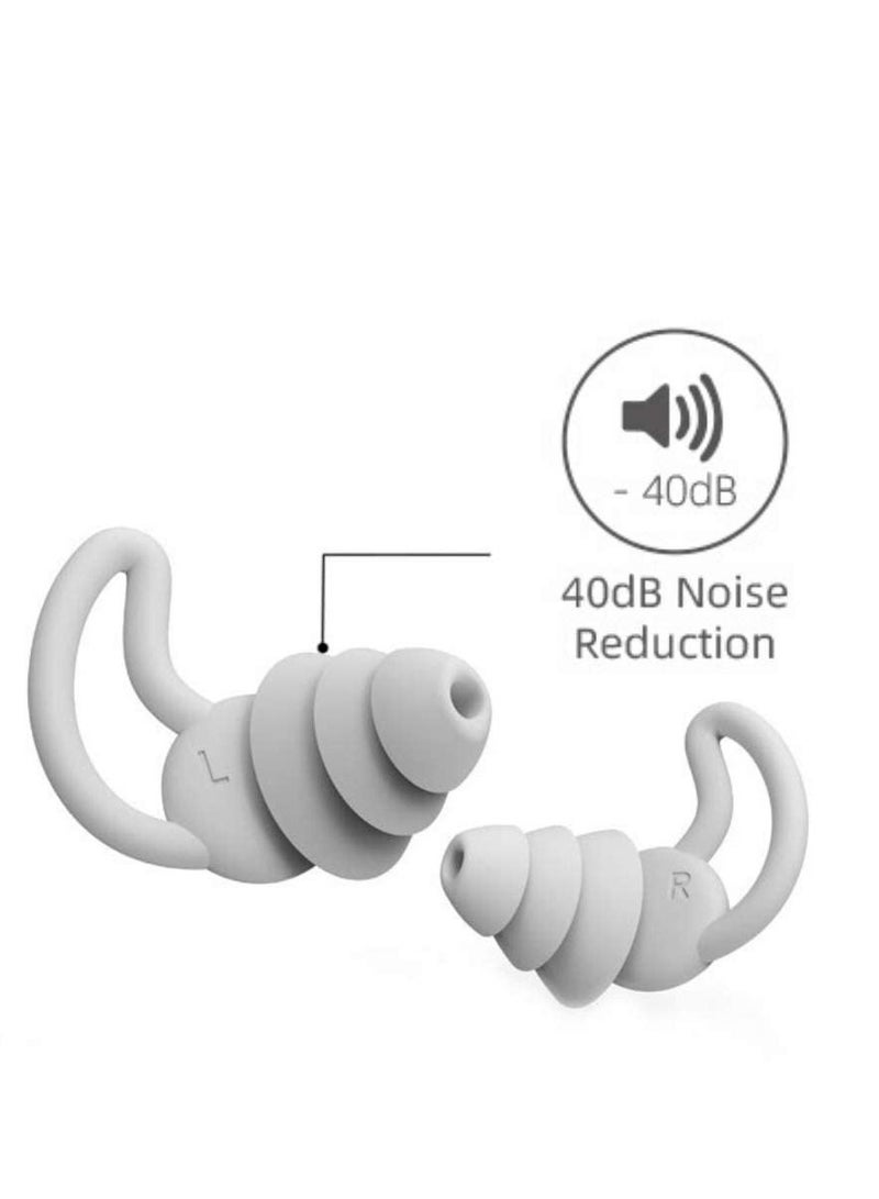 SYOSI Reusable Silicone Ear Plugs Noise Reduction Earplugs, Easy to Use and Carry, Sleeping Ear Plugs Ear Caps for Light Sleeper Work Read TravelLightweight and Small  - Image 5