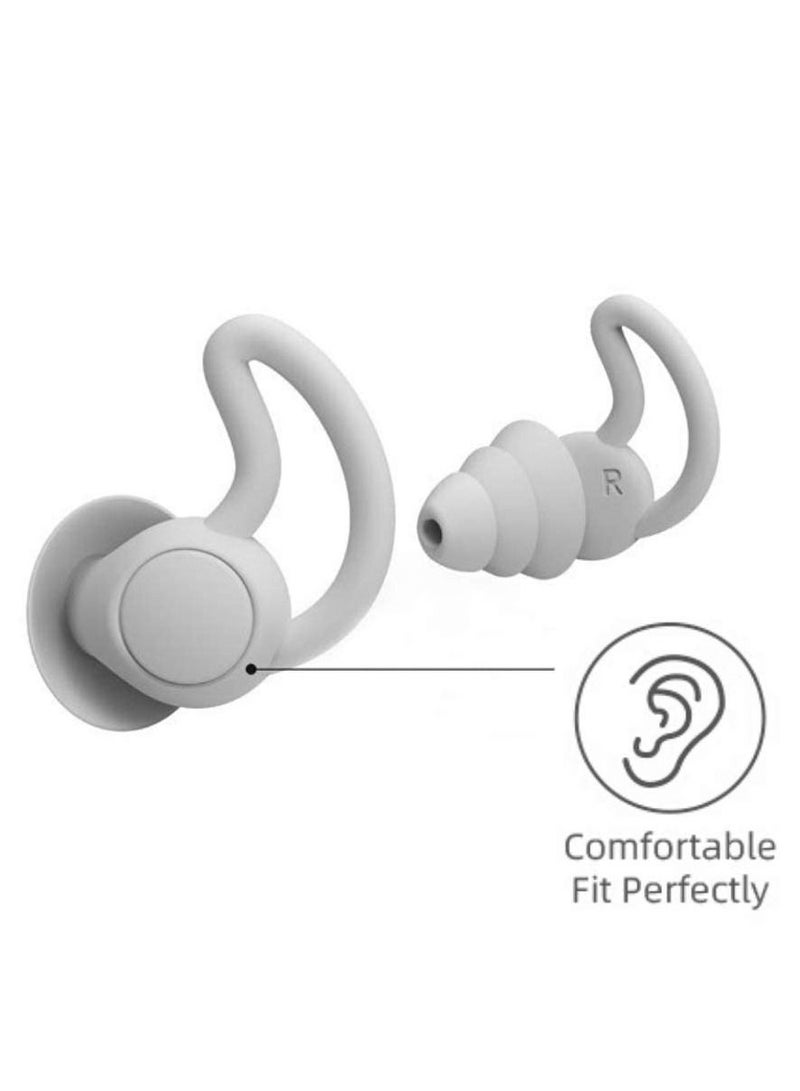 SYOSI Reusable Silicone Ear Plugs Noise Reduction Earplugs, Easy to Use and Carry, Sleeping Ear Plugs Ear Caps for Light Sleeper Work Read TravelLightweight and Small  - Image 3