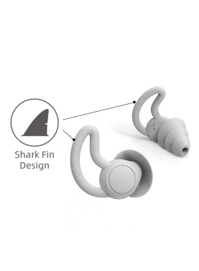 SYOSI Reusable Silicone Ear Plugs Noise Reduction Earplugs, Easy to Use and Carry, Sleeping Ear Plugs Ear Caps for Light Sleeper Work Read TravelLightweight and Small  - Image 2