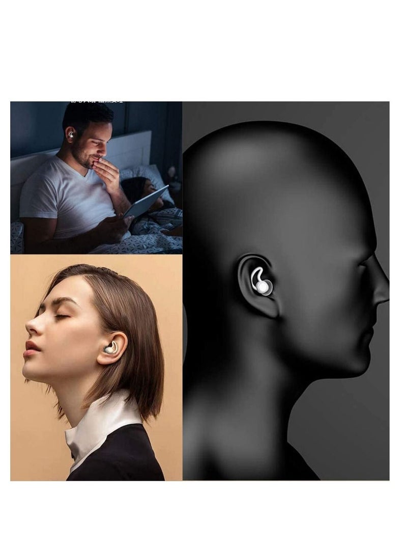 SYOSI Reusable Silicone Ear Plugs Noise Reduction Earplugs, Easy to Use and Carry, Sleeping Ear Plugs Ear Caps for Light Sleeper Work Read TravelLightweight and Small  - Image 4