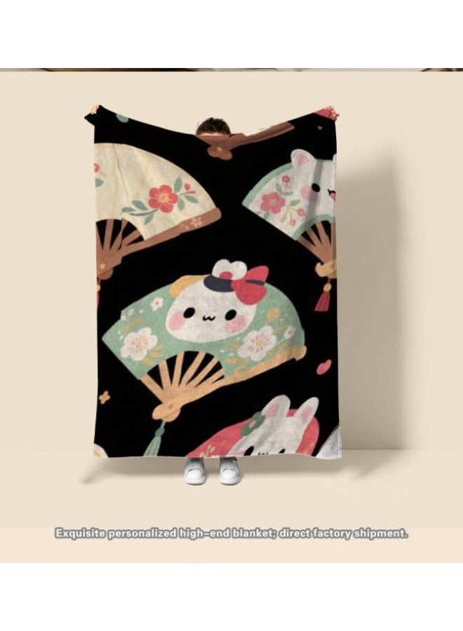 general Baby and children's cartoon flannel thin blanket (warm and comfortable, suitable for sleep, game use) 70cm*100cm - Image 1