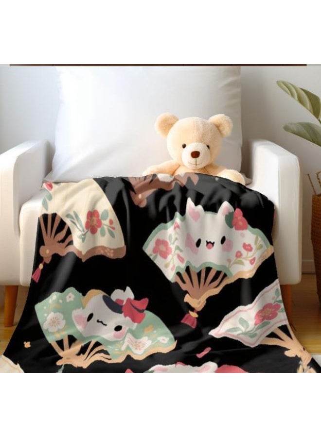 general Baby and children's cartoon flannel thin blanket (warm and comfortable, suitable for sleep, game use) 70cm*100cm - Image 2