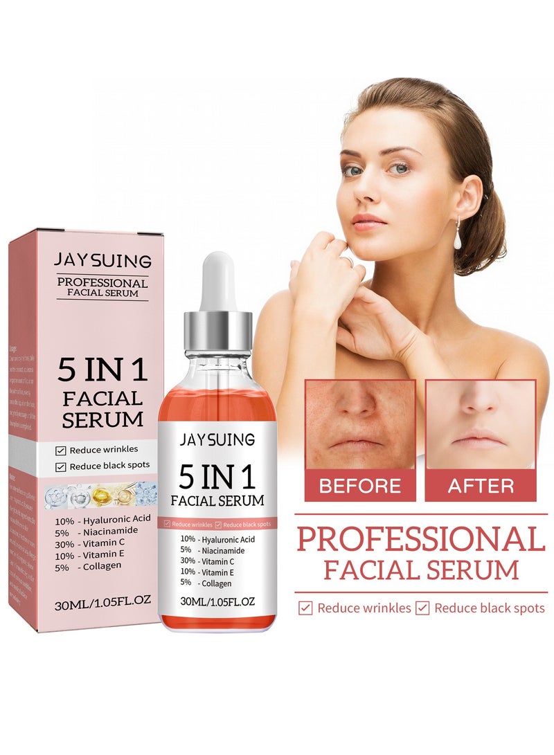 Jaysuing 5 In1 Facial  Essence   Anti Wrinkle  Firming  Lightening Spots Hydrating Nourishing and Beautifying Skin Skin Rejuvenation Benefits Comprehensive Skincare Moisturizing  - Image 5