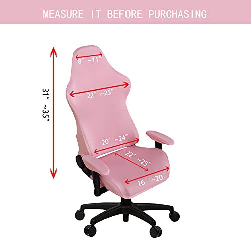 SARAFLORA Gaming Chair Covers Stretch Washable Computer Chairs Slipcovers for Armchair, Swivel Chair, Gaming Chairs,Computer boss Chair (Pink, X-Large) - Image 2