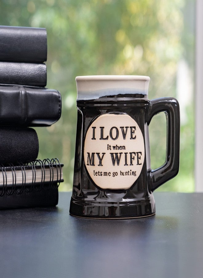 Maxam Ceramic Coffee Mug, Tea Cup for Office and Home, 16 Ounces, Featuring I Love It When My Wife Let's Me Go Hunting - Image 5