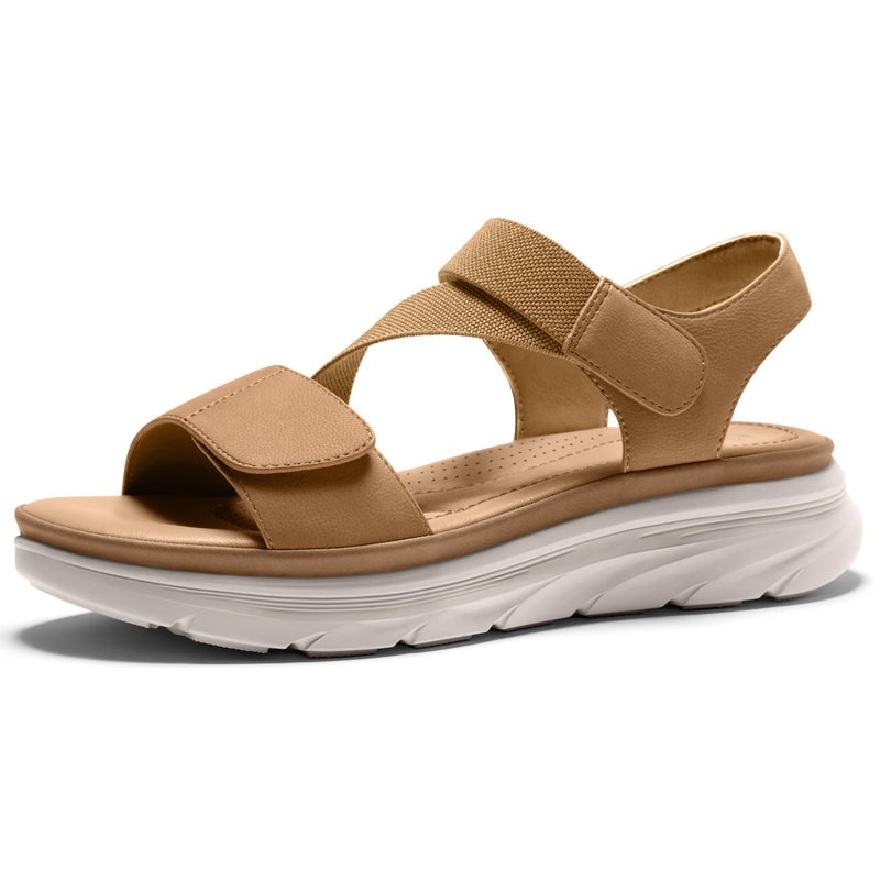 Vilanva Women's Comfortable Walking Sandals Brown Size 8 - Image 1