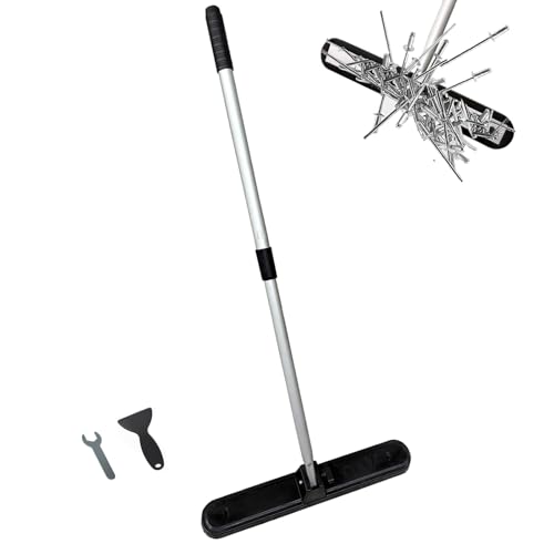 AOMAG 57 LB Strong Magnetic Nais Sweeper Telescoping Magnet Pickup Tool from 27 to 44Heavy Duty Magnetic Nail Sweeper for Picking Nails Screws Metal Tools - Image 1