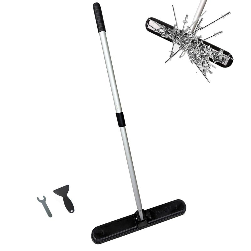 AOMAG 57 LB Strong Magnetic Nais Sweeper Telescoping Magnet Pickup Tool from 27 to 44Heavy Duty Magnetic Nail Sweeper for Picking Nails Screws Metal Tools - Image 2