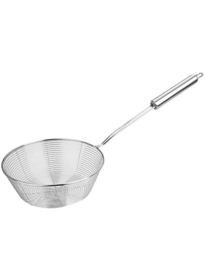 مصفاة عنكبوتية للمطبخ، ملعقة مثقبة من الفولاذ المقاوم للصدأ لتصفية المعكرونة بطول 15 سم، مصفاة طعام الطماطم، مغرفة لتصفية المعكرونة، الطبخ وقلي الطعام في المطبخ. - Image 1