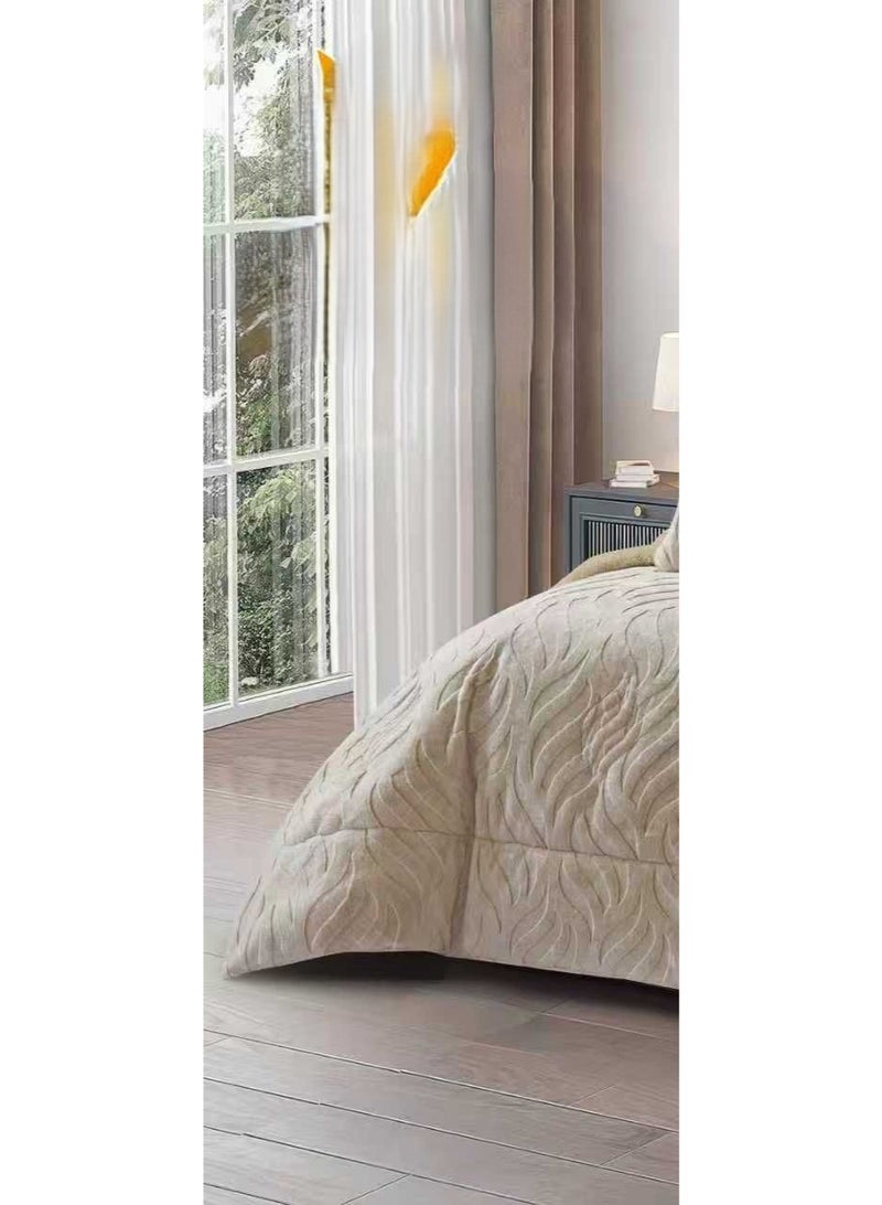 مارك مفرش سرير نفرين شتوي ملكي فخم بتصميم حصر ليمنحك الدفئ والراحة - Image 2