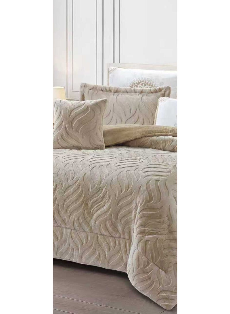 مارك مفرش سرير نفرين شتوي ملكي فخم بتصميم حصر ليمنحك الدفئ والراحة - Image 3