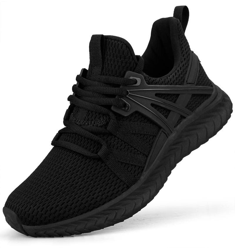 Abboos Women's Walking Athletic Running Shoes Lightweight Casual Breathable Mesh Work Slip-on Sneaker for Women Black Size 10 - Image 1