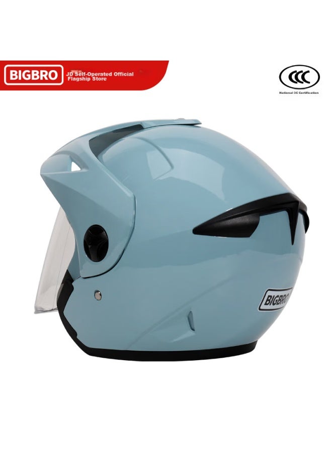 Bigbro Ky188 Autumn Blue, New National Standard 3c Motorcycle And Electric Bicycle Helmet, Uni For All Seasons, Summer Sun Protection, Electric Scooter Safety Helmet With Visor - Image 3